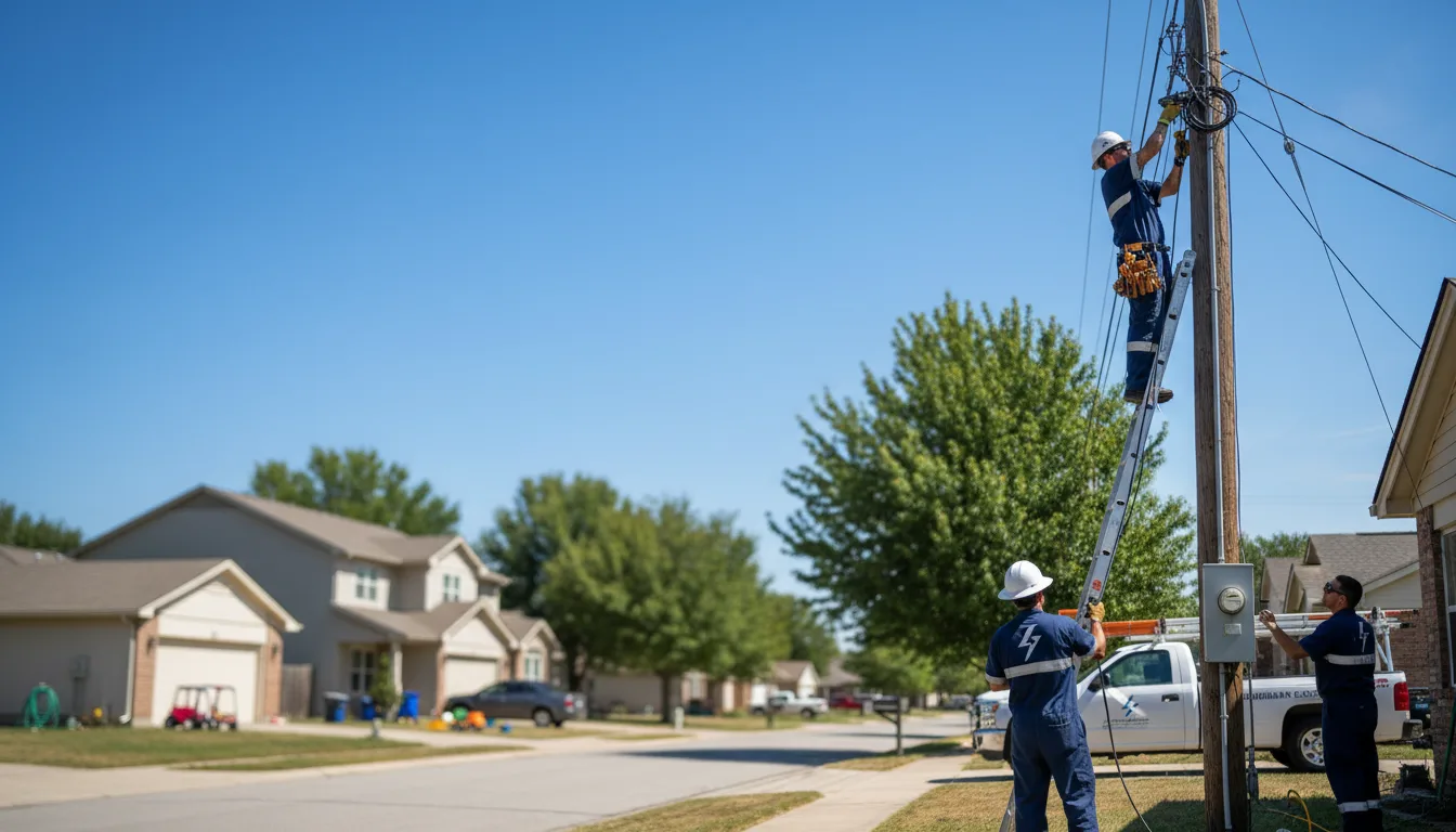 Residential electrician providing installation services in Dodd City, TX